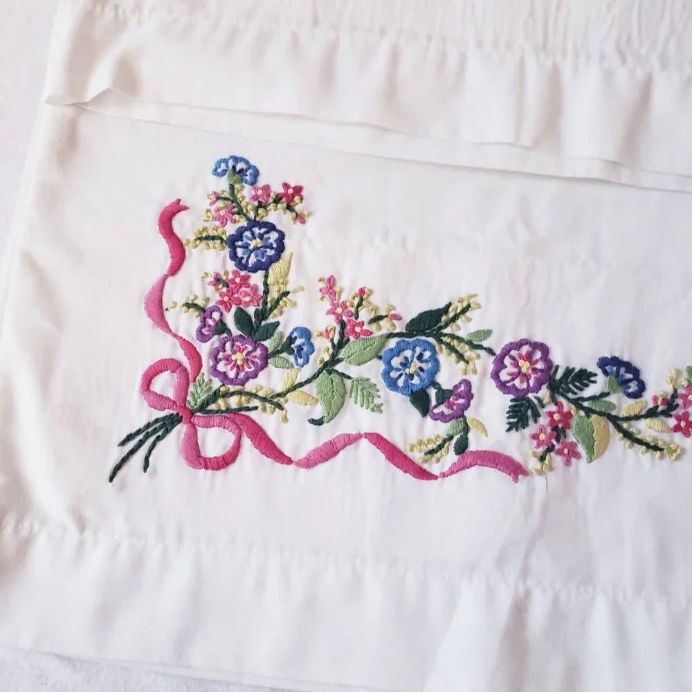 Bucilla hand embroidered